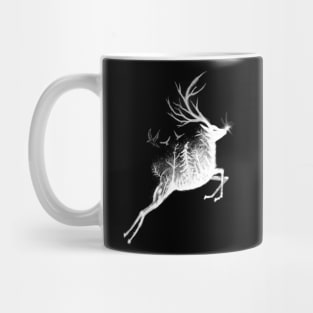 deer and forest, three crows Mug